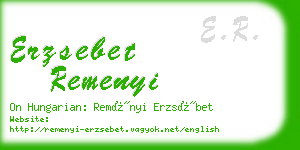 erzsebet remenyi business card